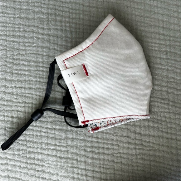 Siwy face mask, denim signature mask, white/floral mask - Picture 4 of 6